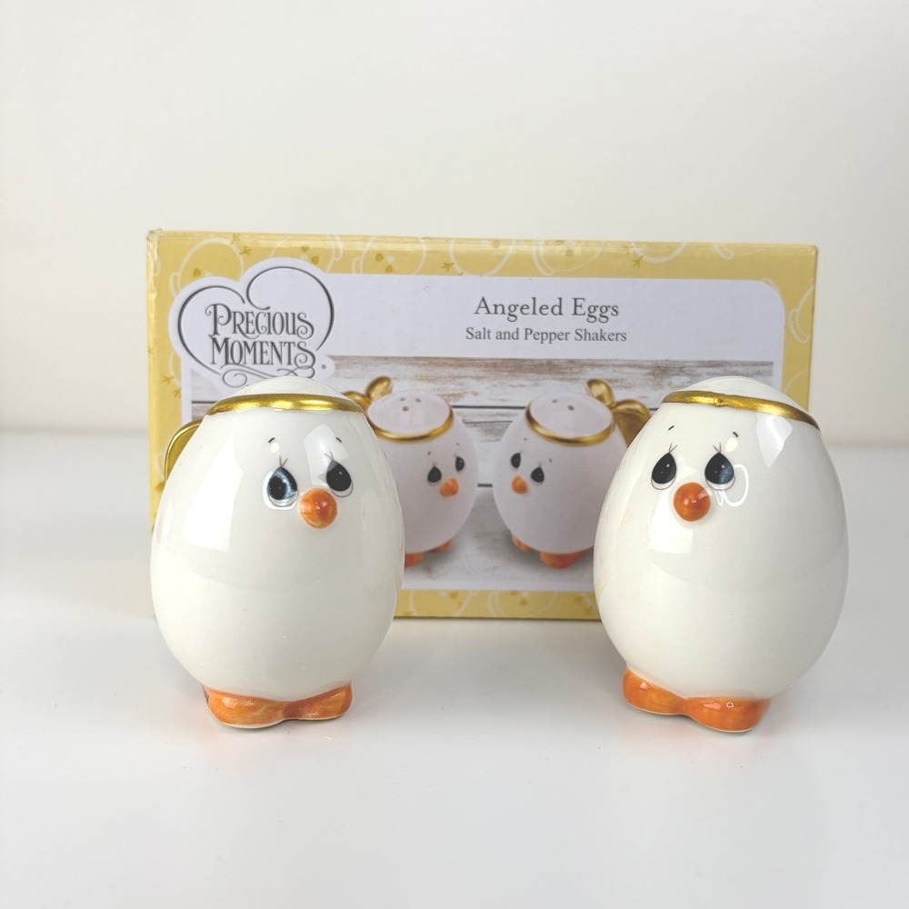 Precious Moments Angeled Eggs Angel Salt Pepper Shakers 2018 Original Box